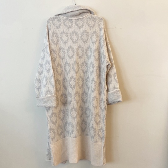 NWT$298 Free People X Anthropologie Like A Diamond Icy Grey Combo Sweater Coat S - Picture 4 of 9